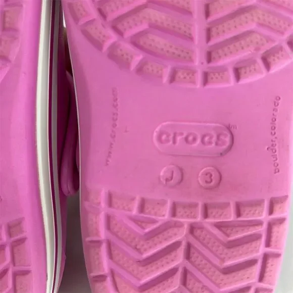 Crocs Crocband Girls Size 3 Pink Clogs Sandals Casual Shoes - Picture 11 of 11